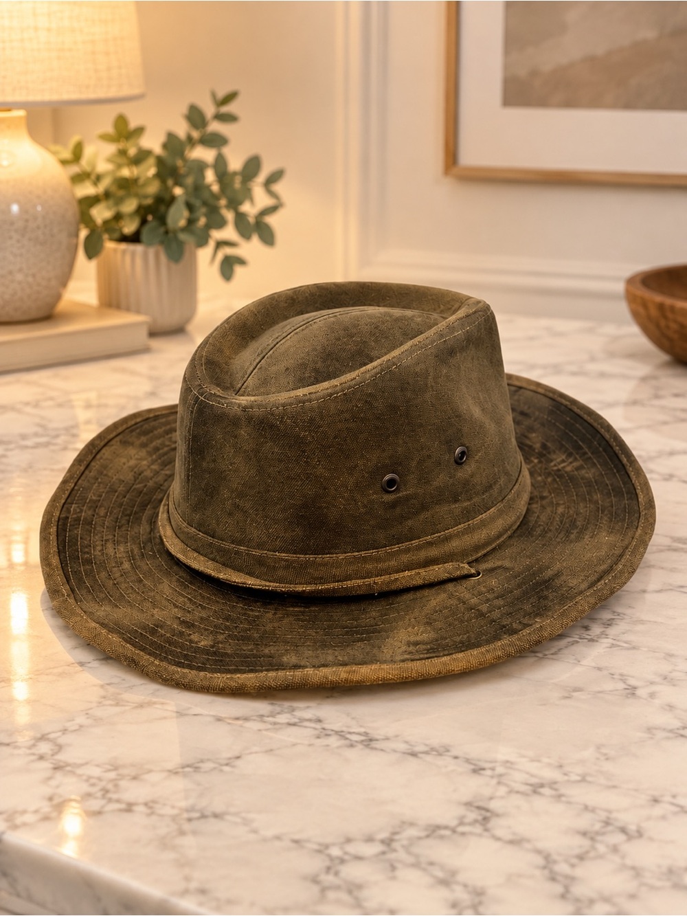 Stetson Olive-Tan Canvas Outback Hat